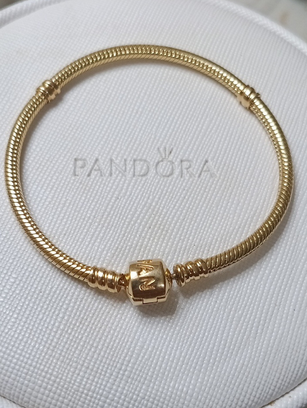 Pandora 14k Solid Gold Snake Bracelet